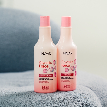 INOAR Glycolic Force Duo zestaw do nabłyszczania i zmiękczania włosów