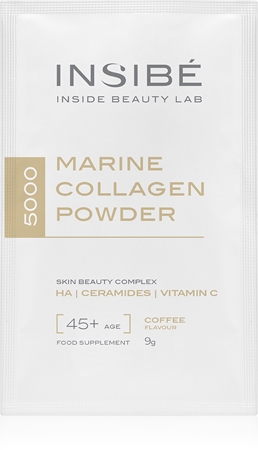 INSIBÉ Marine collagen 5000 mg coffee flavoured for age group 45+ Pulver zur Herstellung von Getränken für schöne Haare, Haut und Nägel