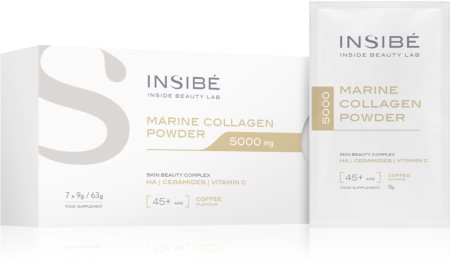 INSIBÉ Marine collagen 5000 mg coffee flavoured for age group 45+ - starter pack proszek do przygotowania napoju na piękne włosy, skórę i paznokcie