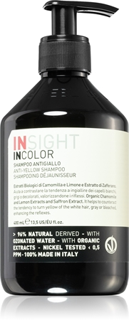 INSIGHT Anti-Yellow Brassy Tones Neutralizing Shampoo for blonde and grey hair