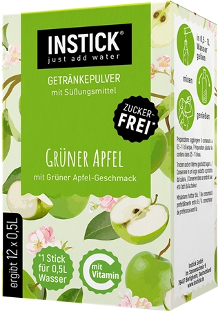 INSTICK Green Apple poudre pour la préparation de boisson