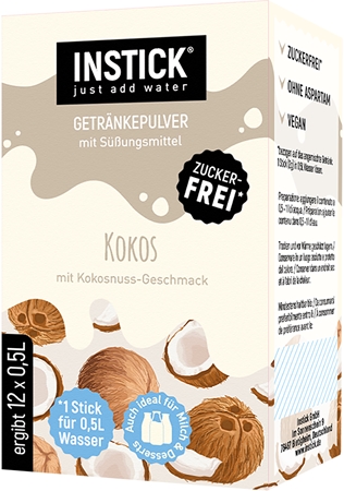 INSTICK Coconut poudre pour la préparation de boisson