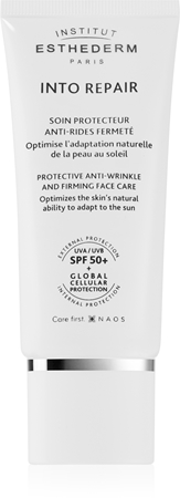 Institut Esthederm Into Repair Protective And Anti-Wrinkle Creme SPF 50+ προστατευτική κρέμα προσώπου για δυσανεξία στον ήλιο SPF 50+