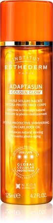 Institut Esthederm Adaptasun Golden Glow třpytivý olej s vysokou UV ochranou
