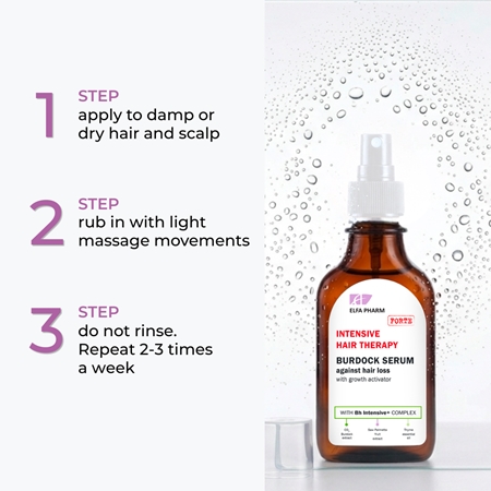 Elfa Pharm Intensive Cosmetic Intensive Hair Therapy Burdock Serum бальзам проти випадіння волосся з активаторем росту