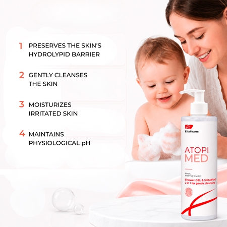 Elfa Pharm Intensive Cosmetic Atopi Med Shampoo & Duschgel 2 in 1 für trockene bis atopische Haut