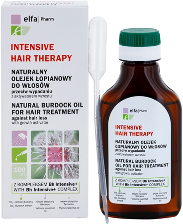 Elfa Pharm Intensive Cosmetic Intensive Hair Therapy Natural Burdock Oil For Hair Treatment Oil with Growth Activator against Hair Loss