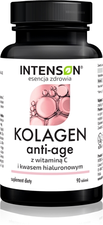 Intenson Kolagen ANTI-AGE + witamina C + kwas hialuronowy tabletki na włosy, skórę i paznokcie