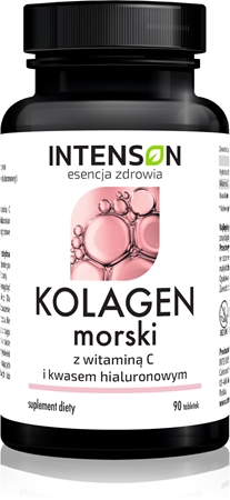 Intenson Kolagen morski + witamina C + kwas hialuronowy tabletki na włosy, skórę i paznokcie