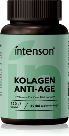 Intenson Kolagen ANTI-AGE + witamina C + kwas hialuronowy tabletki na włosy, skórę i paznokcie