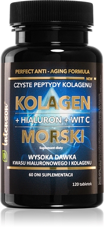 Intenson Collagen Marine + Hialuron + Wit C tabletki na włosy, skórę i paznokcie