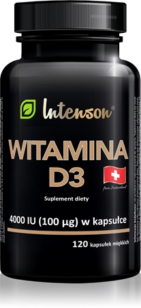 Intenson Vitamin D3 4000 IU kapsułki dla zdrowia kości i stawów