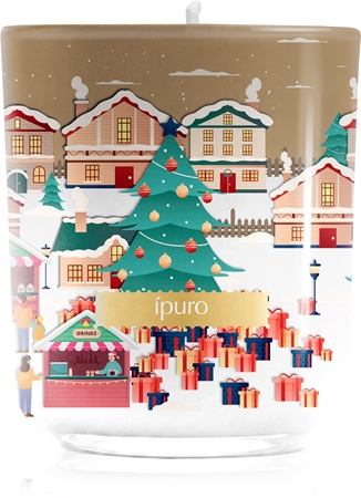 ípuro Christmas Town Glamour Night αρωματικό κερί με καπάκι