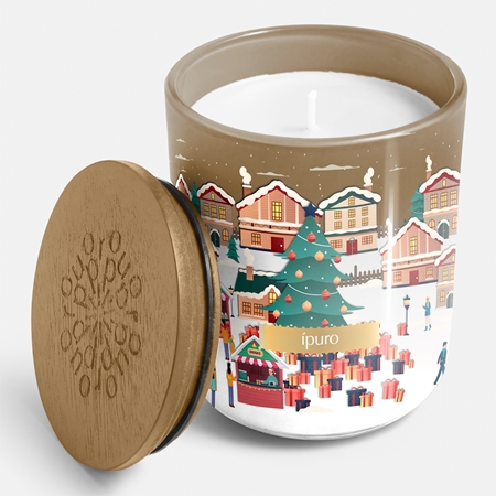 ípuro Christmas Town Glamour Night αρωματικό κερί με καπάκι