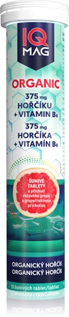 IQ Mag Magnesium 375mg Organic + B6 šumivé tablety pro efektivní doplnění hořčíku