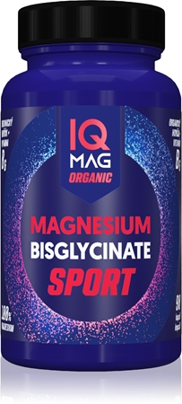 IQ Mag Magnesium SPORT 375mg Organic bisglycinát + B6 kapsle na regeneraci svalů