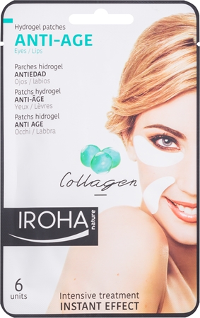 Iroha Nature Iroha Anti-Age Collagen противобръчкова маска за зоната около очите и устните