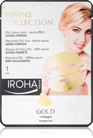 Iroha Nature Iroha Divine Collection Gold & Collagen hydratační a vyživující maska se zpevňujícím účinkem