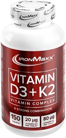 IronMaxx Vitamin D3 + K2 capsules muscles et articulations
