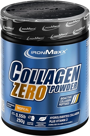IronMaxx Collagen Powder Zero Präparat zur Förderung des normalen Zustands von Knochen und Zähnen mit Vitamin C