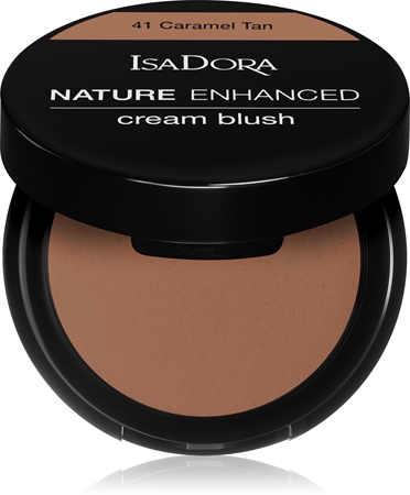 IsaDora Nature Enhanced Cream Blush kompaktní tvářenka se štětcem a zrcátkem