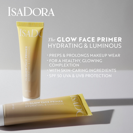 IsaDora The Glow Face Primer Hydrating & Luminous baza pod makijaż do rozjaśnienia i nawilżenia