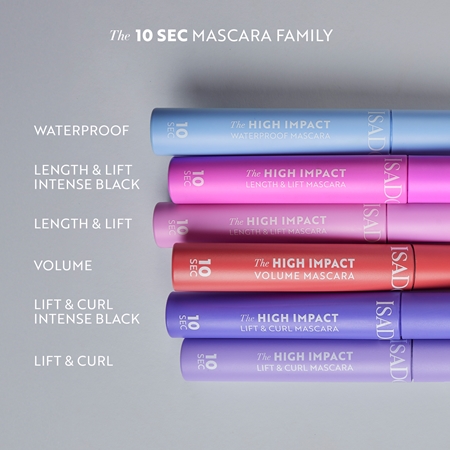 IsaDora The 10 Sec High Impact Lenght & Lift mascara cils allongés et séparés