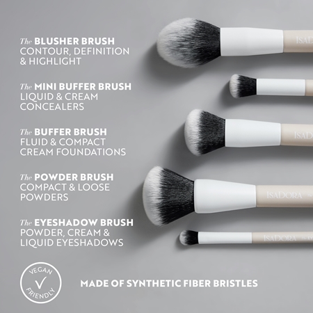 IsaDora Brush Powder štetec na púder suchý, práškový