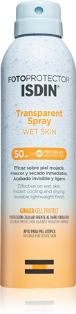 ISDIN Transparent Spray Wet Skin napozó spray SPF 50