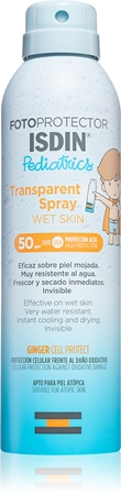 ISDIN Pediatrics Transparent Spray sunscreen for kids SPF 50