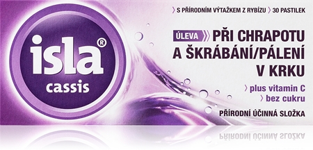 Isla Isla Cassis pastilky proti bolesti v krku, suchému kašli a chrapotu