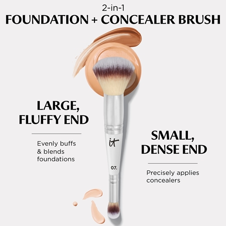IT Cosmetics Heavenly Luxe Brush Foundation And Concealer Brush double-ended