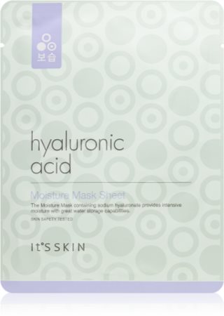 It´s Skin Hyaluronic Acid kosteuttava kangasnaamio sisältää hyaluronihappoa