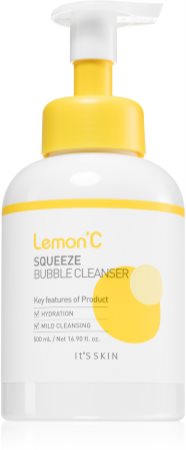 It´s Skin Lemon' C Squeeze espuma de limpeza hidratante espuma de limpeza hidratante para pele normal a oleosa