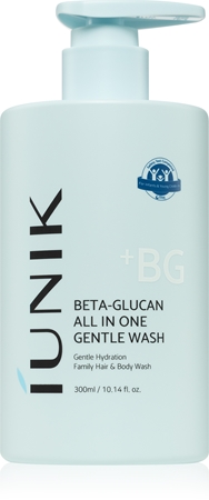 IUNIK Beta Glucan All In One Gentle Wash sanfter Reinigungsschaum für Gesicht, Körper und Haare