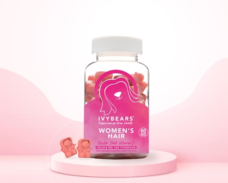 Ivy Bears Women's Hair Vitamins žvýkací medvídci pro zdravé a krásné vlasy