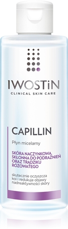 Iwostin Capillin água micelar de limpeza para a pele sensível com tendência a aparecer com vermelhidão