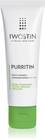 Iwostin Purritin noční krém pro mastnou pleť se sklonem k akné