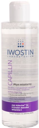Iwostin Capillin tisztító micellás víz Érzékeny, bőrpírra hajlamos bőrre