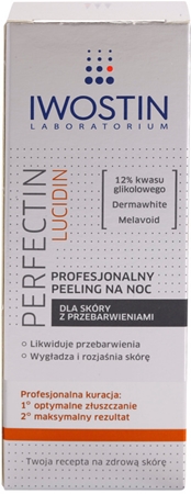 Iwostin Lucidin Perfectin professionelles Peeling für die Nacht gegen Pigmentflecken