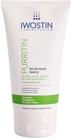 Iwostin Purritin gel de limpeza para pele oleosa propensa a acne
