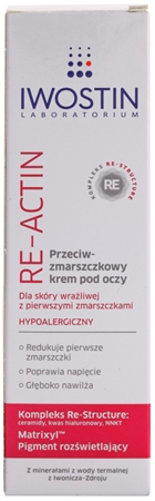 Iwostin Re-Actin przeciwzmarszczkowy krem pod oczy dla cery wrażliwej