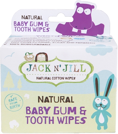 Jack N’ Jill Natural Feuchttücher zum Schutz von Zähnen und Zahnfleisch