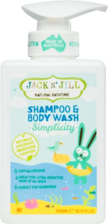 Jack N’ Jill Simplicity Sanftes Duschgel und Shampoo für Kinder 2 in 1