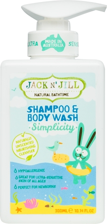 Jack N’ Jill Simplicity jemný sprchový gel a šampon pro děti 2 v 1
