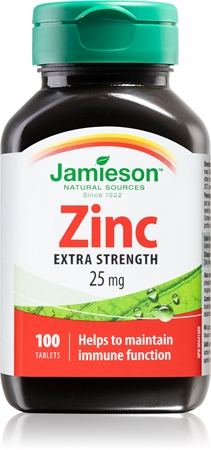 Jamieson Zinc 25 mg Tabletten zur Unterstützung des Immunsystems, schöner Haut und Nägel