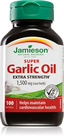 Jamieson Super Garlic Oil 1,500 mg kapsuly na podporu imunitného systému