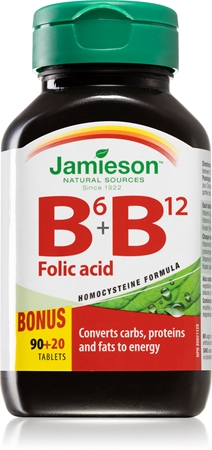 Jamieson B6 + B12 Folic Acid Tabletten Zur Unterstützung Der ...