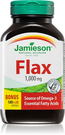 Jamieson Flax 1000 mg Weichkapseln mit essenziellen Fettsäuren