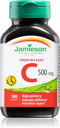 Jamieson C 500 mg Timed release tablety pro podporu imunity, snížení míry únavy a vyčerpání